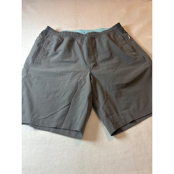 Birddogs Mens Gray Athletic Shorts With Elastic Waist & Zip Pocket - Picture 2 of 11